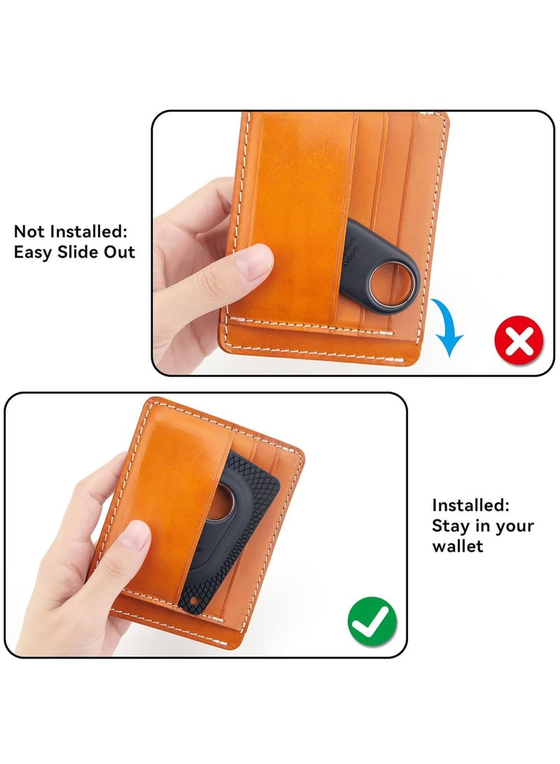 SYOSI Card Case for Samsung SmartTag2, 2 Pack Ultra Thin Card Case for SmartTag2, All-Round Soft Silicone Case Protection, Soft TPU Card Holder for Purse, Handbag, Backpack Wallet, Clutch (Black+White)  - Image 3