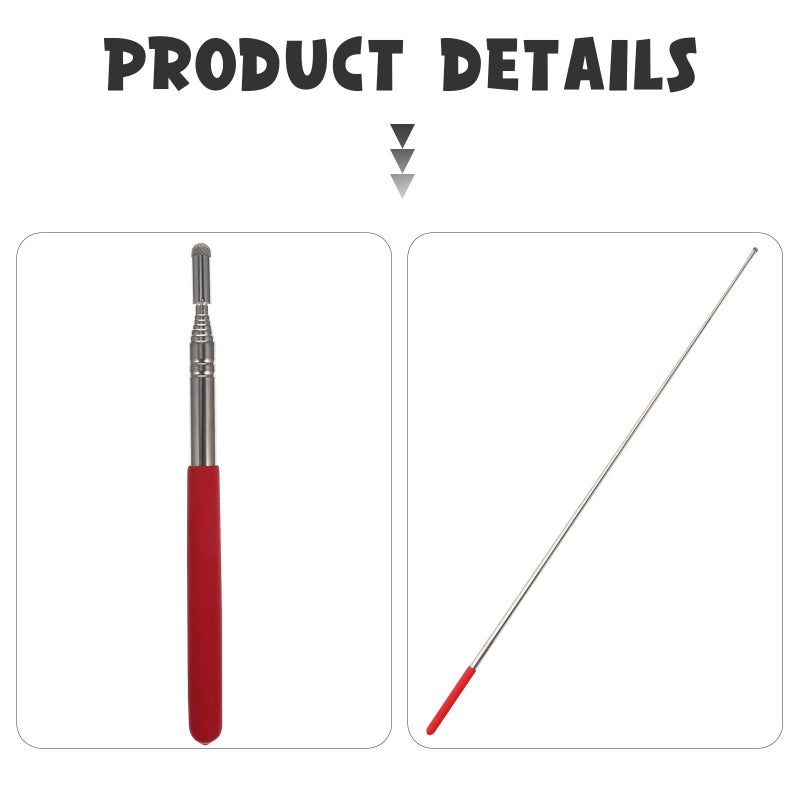 1m Red Extendable Touchscreen Pointer Stick 0.2m To 1m Retractable Teaching Stick For Classroom Reading And Tour Guide Use - Image 4