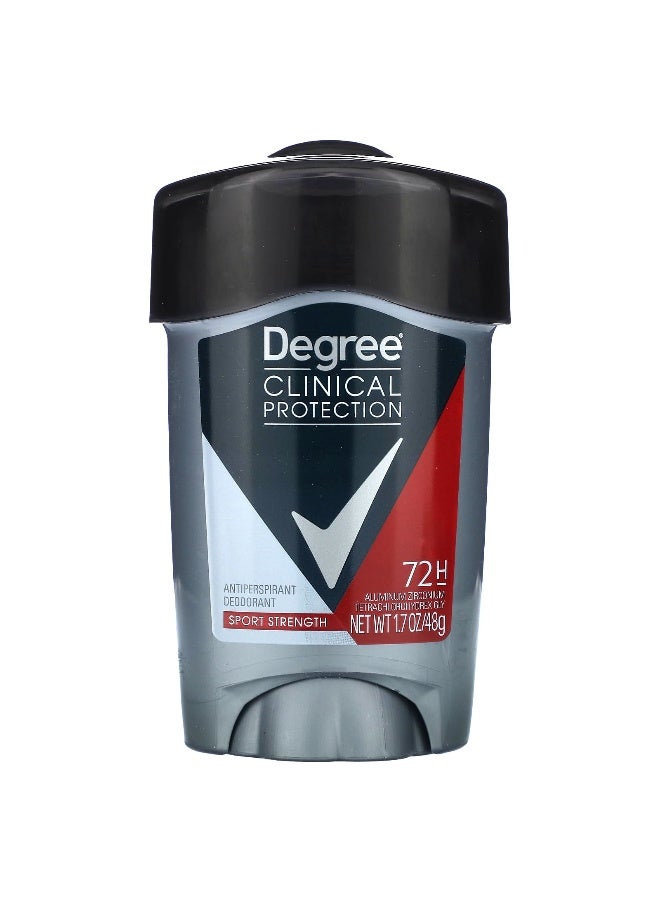 Degree, Men, Clinical Protection, Antiperspirant Deodorant, Soft Solid, Sport Strength, 1.7 oz (48 g) - Image 1