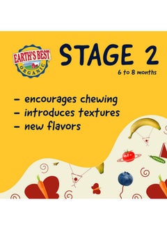 Earth's Best Earth's Best Organic Baby Food Pouches, Stage 2 Fruit Puree for Babies 6 Months and Older, Organic Banana Apple and Blueberry Puree, 4 oz Resealable Pouch (Pack of 6)  - Image 3