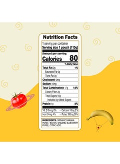 Earth's Best Earth's Best Organic Baby Food Pouches, Stage 2 Fruit Puree for Babies 6 Months and Older, Organic Banana Apple and Blueberry Puree, 4 oz Resealable Pouch (Pack of 6)  - Image 5