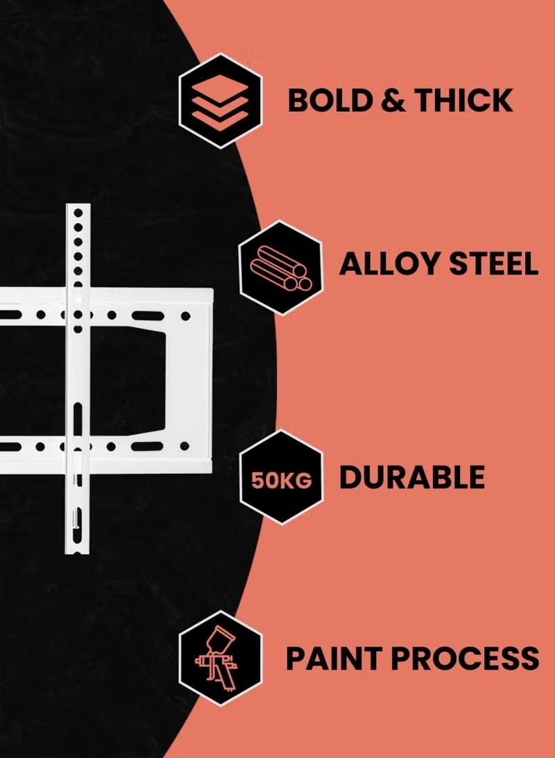 ELTRAZONE Universal TV Wall Mount Bracket – Heavy Duty Adjustable Mount for 32"-80" LCD/LED Screens, Slim Space-Saving Profile, VESA Compatible, Tilt Function, Secure Steel Frame, Easy Home Installation - Image 2