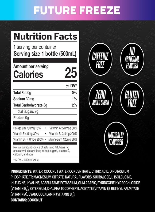 PRIME Hydration Drink, Future Freeze, 16.9 FL oz 500ml (Product Of USA) With 5 Unit Magic Pop Popping Candy 27.5g Free From DECADENT - Image 3