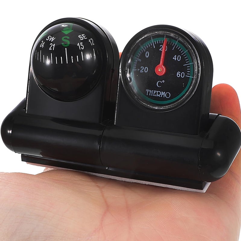 Dual Function Car Dashboard Compass Thermometer with Temperature Sensor for Vehicles Outdoor Use - Image 4