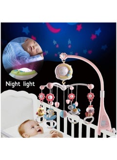 Mini Tudou Baby Musical Crib Mobile with Projector and Night Light with Timing Function 360 Degrees Rotating Rattles Infants Crib Hanging Toys Take Along Mobile Music Box and Rattle Newborn Baby Gift  - Image 2