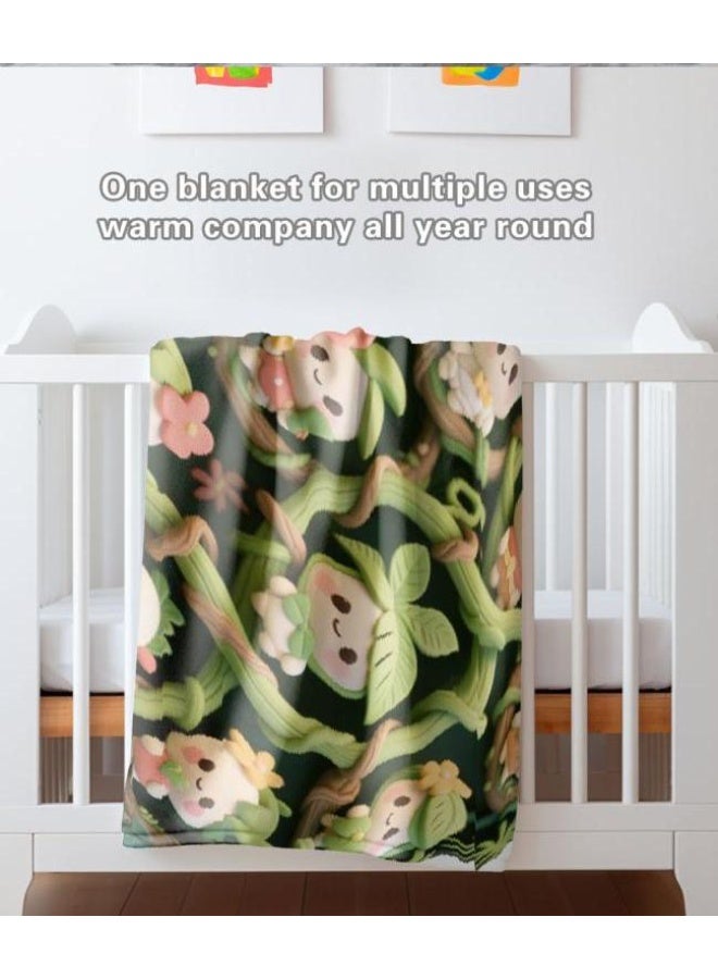 general Baby and children's cartoon flannel thin blanket (warm and comfortable, suitable for sleep, game use) 70cm*100cm - Image 2