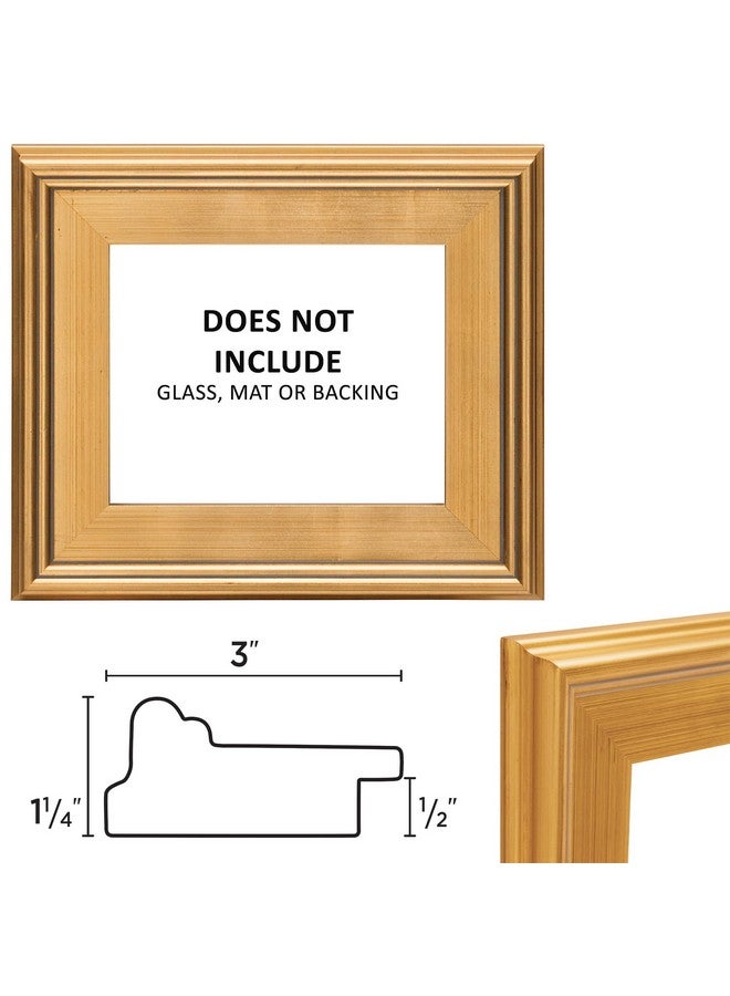 كرييتف مارك إطار صور خشبي إبداعي من مارك بلين إير - 8 × 10 ذهبي - إطار فردي احترافي للوحات الفنية، قماش مشدود، صور، زجاج وظهر غير متضمن - Image 2