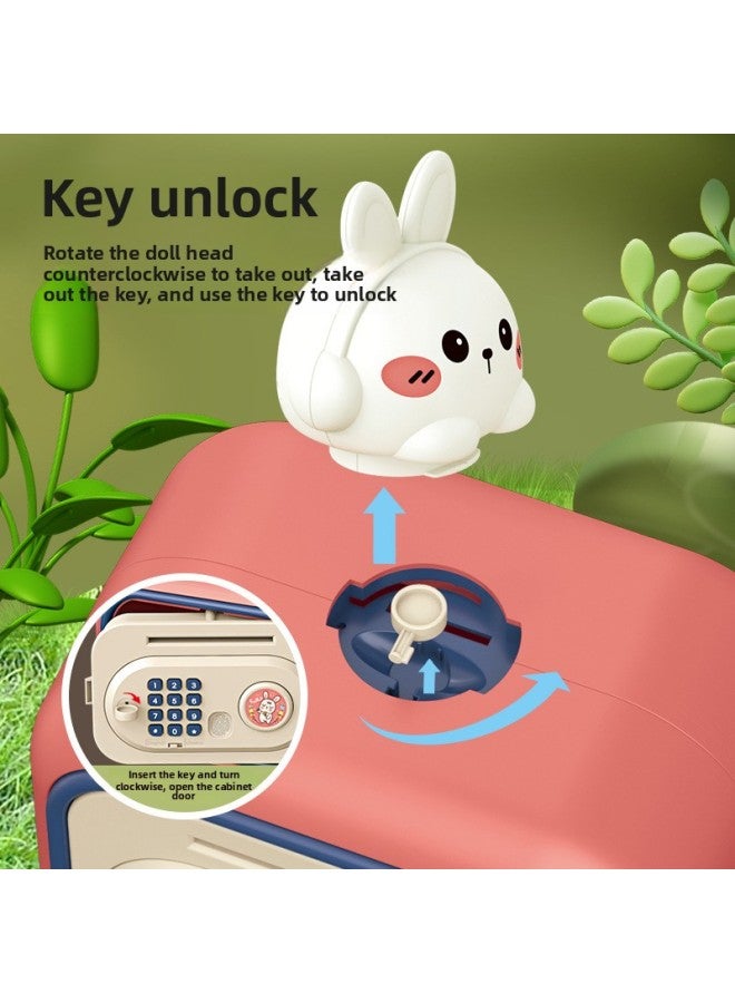 Children's Cartoon Piggy Bank Large Capacity Multi-function Dual-mode Unlocking Automatic Induction Roll Money Savings Toy-Color:Little Bear Piggy Bank [fingerprint Password] Color Boxed-Dimensions:Ordinary Battery Version [send Screwdriver]] - Image 5