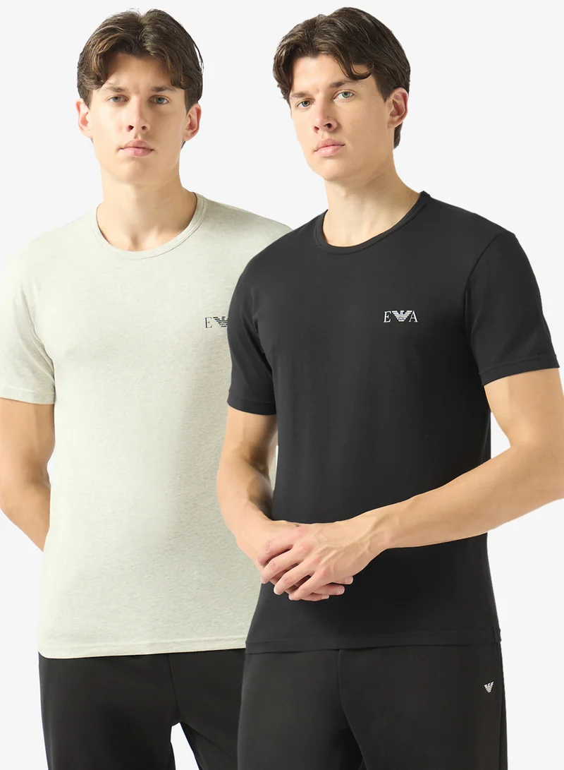 امبوريو ارماني 2 Pack Of Logo T-Shirt