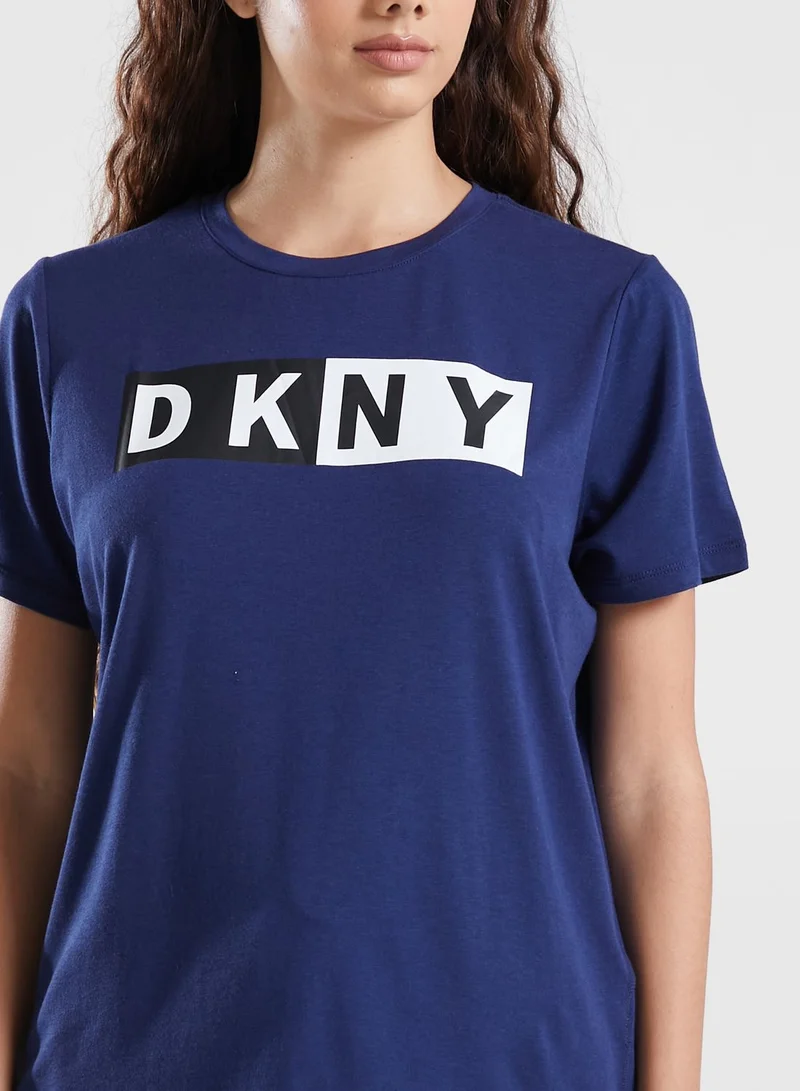 DKNY Crew Neck Logo T-Shirt