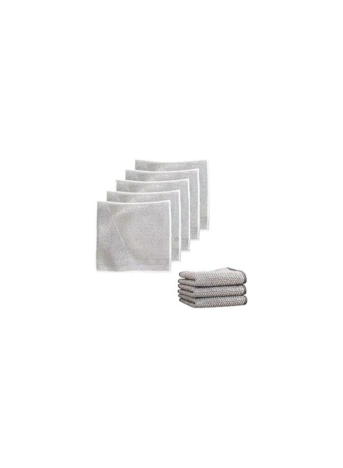 BAIYSFFG Multipurpose Wire Dishwashing Rags for Wet and Dry,Reusable Kitchen Cleaning Wire Dish Towels Dish Cloths,Lint Free Duster Cloth,Multifunctional Non-Scratch Wire Dishcloth for Kitchen (5PCS) - Image 1
