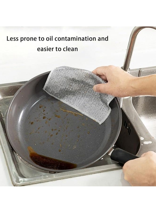 BAIYSFFG Multipurpose Wire Dishwashing Rags for Wet and Dry,Reusable Kitchen Cleaning Wire Dish Towels Dish Cloths,Lint Free Duster Cloth,Multifunctional Non-Scratch Wire Dishcloth for Kitchen (5PCS) - Image 5