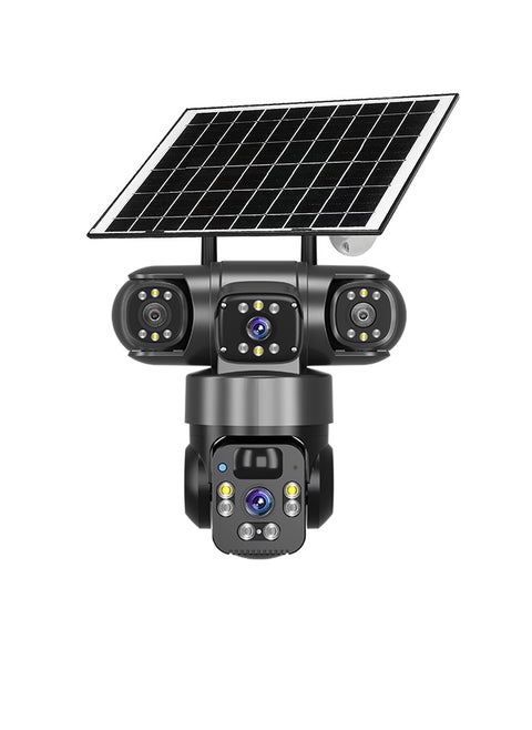 Outdoor Dual Lens 4G Solar Camera, Wifi Network Wireless Solar CCTV Camera, Waterproof Home Security Monitor IP Camera, Sturdy And Durable Security Camera For Home Office, (1pc)