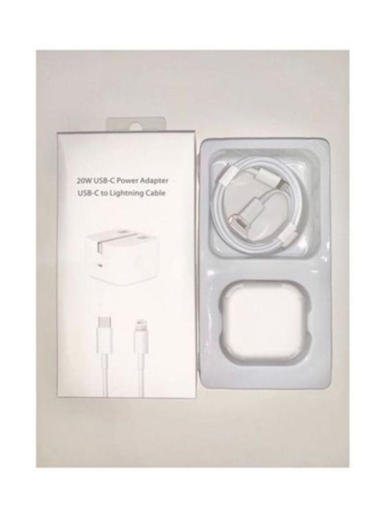 Generic USB-C Wall Charger With Type-C To Lightning Cable 20w White  - Image 2