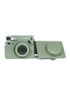 General Fujifilm Instax Wide 400 Protective Case Instant Film Camera - Full cover with buckle, retro camera bag with strap, synthetic leather sage green  - Image 3