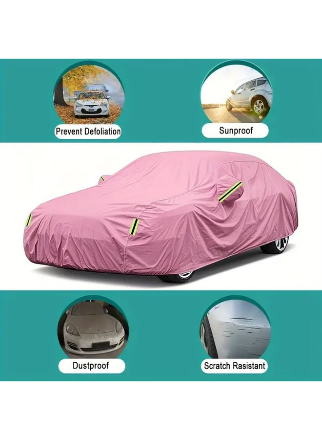 Pink Oxford Fabric All-Weather Car Cover for SUV Sedan Sedan-L - Image 3