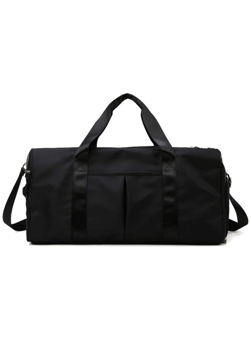 Arabest Gym Bag Dry Wet Separated, Waterproof Sport Duffle Bag with Shoes Compartment for Sport, Yoga, Travel, Fitness, Overnight Weekend with Shoulder Strap (Black)  - Image 1