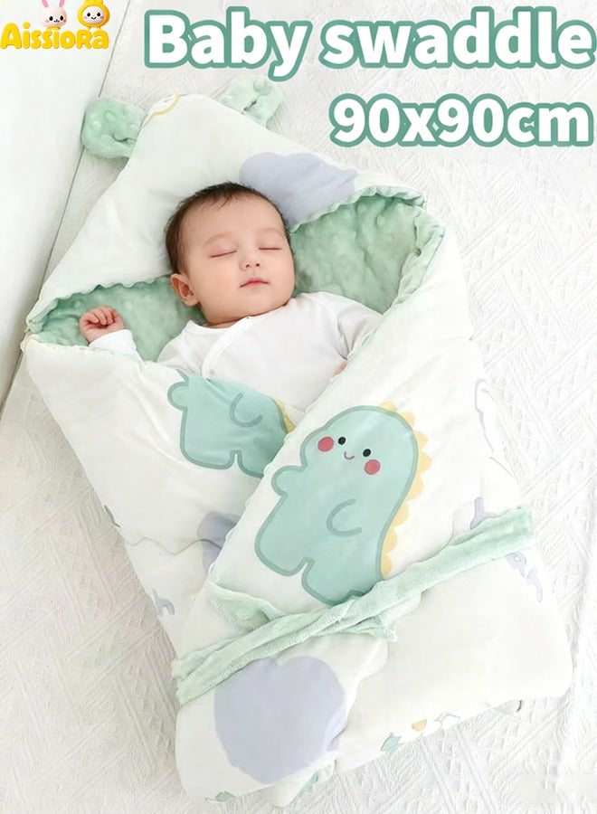 Aissiora 90x90 cm Newborn Swaddle Blanket 650g Baby Swaddle Blanket 3D Massage Particles Fluffy and Soft, Suitable for Newborns 0-1 Years Old - Image 1