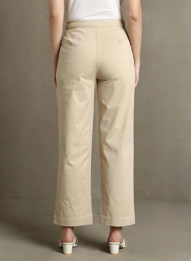 Dennis Lingo Dennis Lingo Cotton Straight Fit Casual Trousers