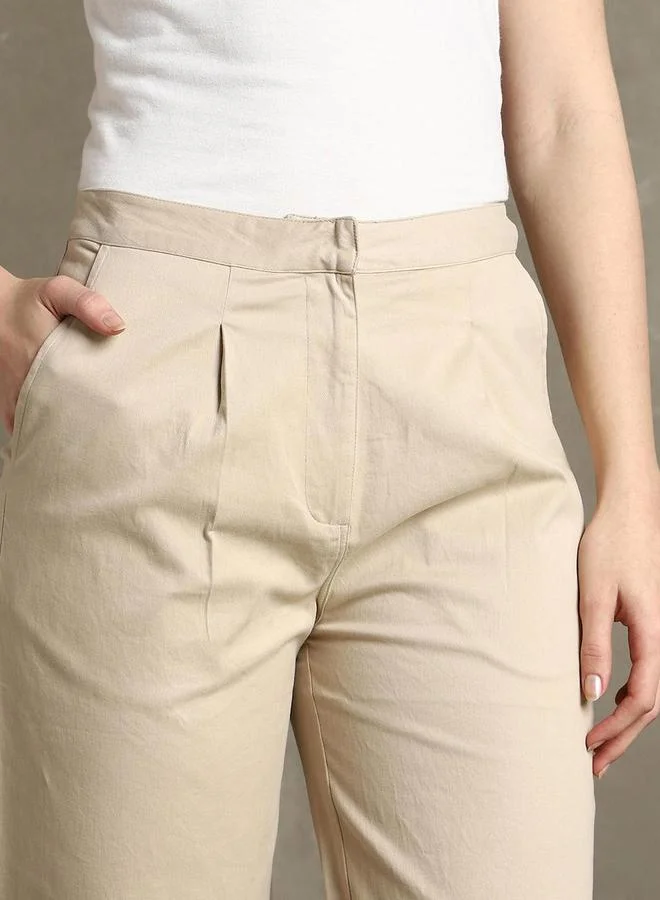 Dennis Lingo Dennis Lingo Cotton Straight Fit Casual Trousers