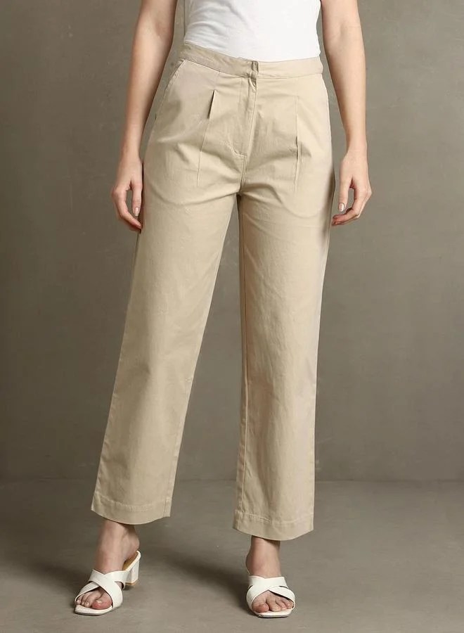 Dennis Lingo Dennis Lingo Cotton Straight Fit Casual Trousers