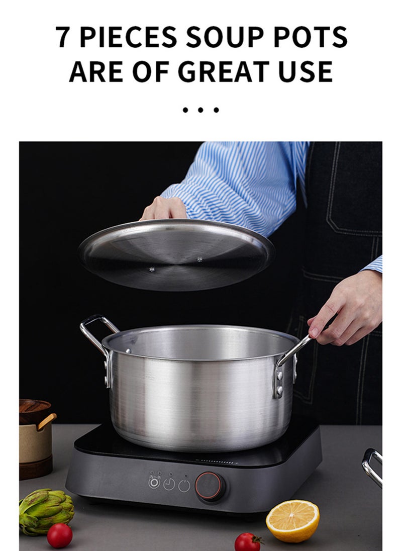 Sharpdo 7 Piece Aluminum Kitchen Stock Pot and Pot Set - Image 3