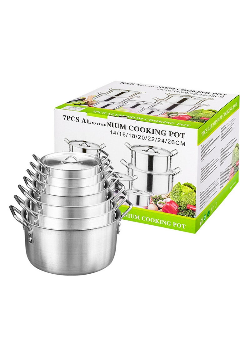Sharpdo 7 Piece Aluminum Kitchen Stock Pot and Pot Set - Image 1