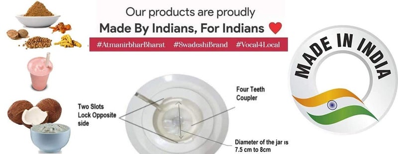 Salad Dry Liquid and Chutney for Mixer Grinder Set of 3 Stainless Steel Mixer Jars with Handle with Lid 1000 ml 700 ml 350 ml MA07 - Image 2