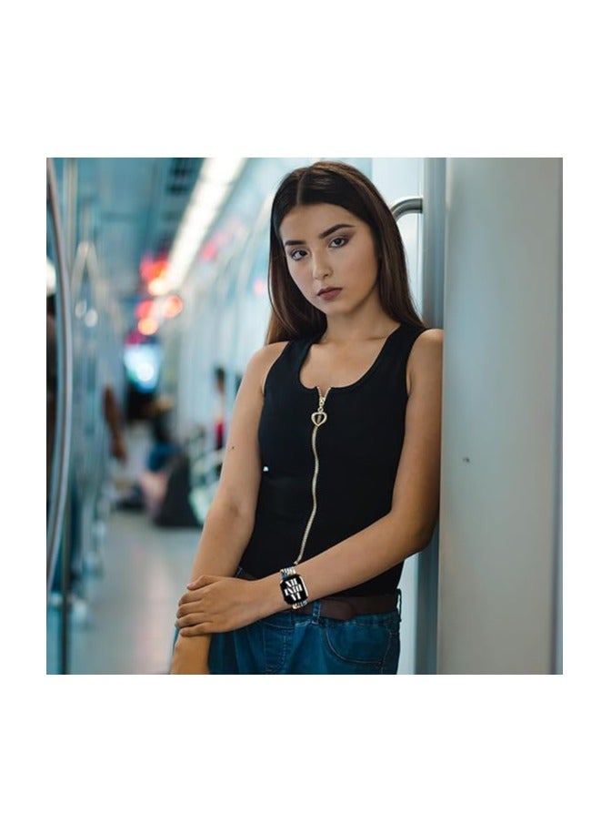 Sport Solo Loop For Apple Watch Band Ultra 49mm 45mm 44mm 42mm for Women Men,Adjustable Magnetic Stretchy Nylon Braided Wristband for iWatch Ultra 2 SE Series 10 9 8 7 6 5 4 3 2 1 - Image 4