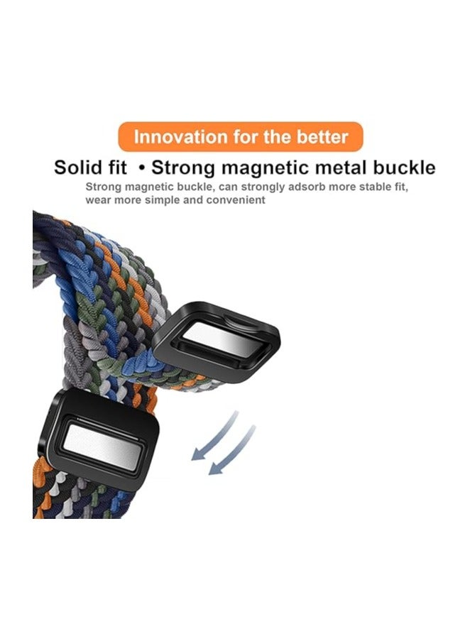 Sport Solo Loop For Apple Watch Band Ultra 49mm 45mm 44mm 42mm for Women Men,Adjustable Magnetic Stretchy Nylon Braided Wristband for iWatch Ultra 2 SE Series 10 9 8 7 6 5 4 3 2 1 - Image 5