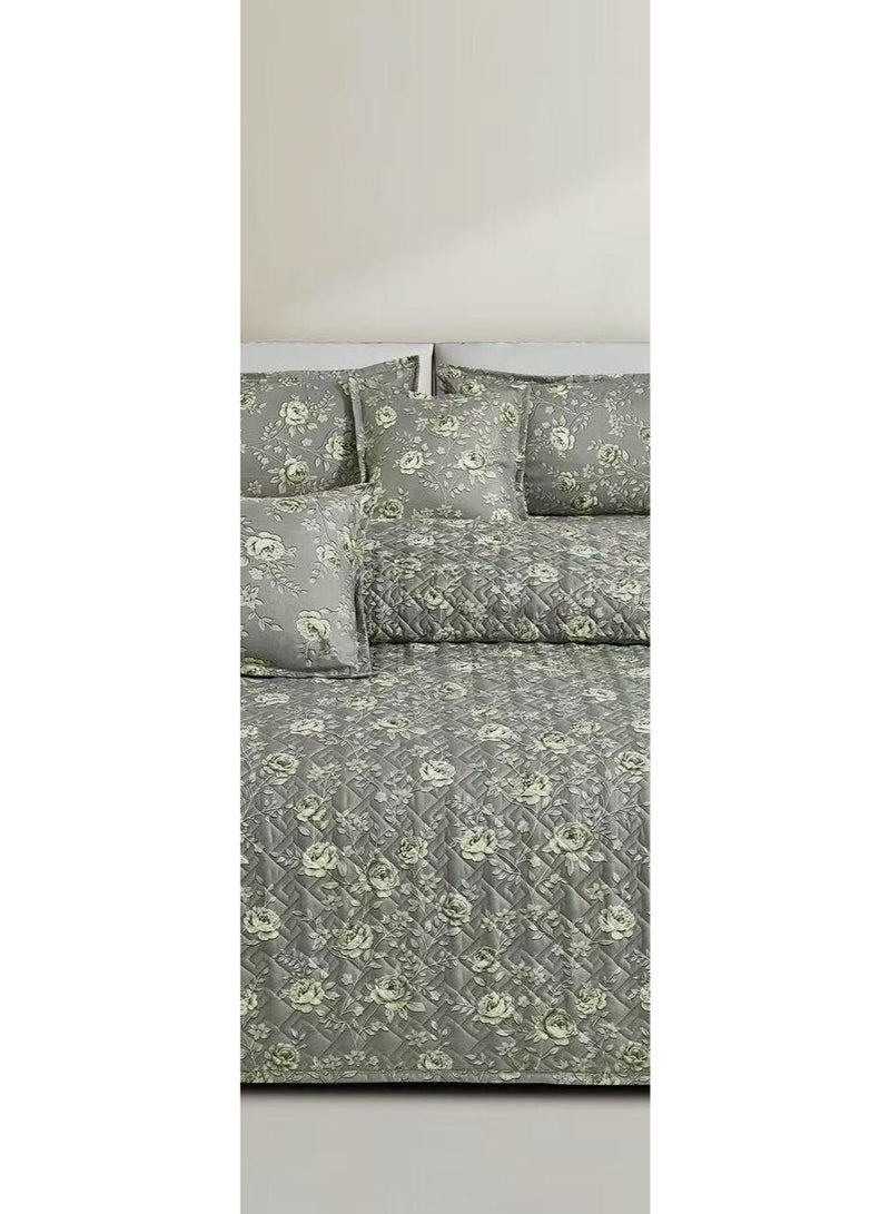 MingLi Floral compressed double quilt set, 6 pieces, size 230 * 250 cm - Image 3