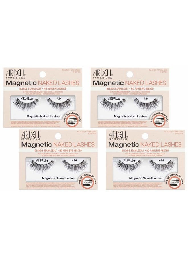 ARDELL رموش مغناطيسية عارية 424، عبوة 4