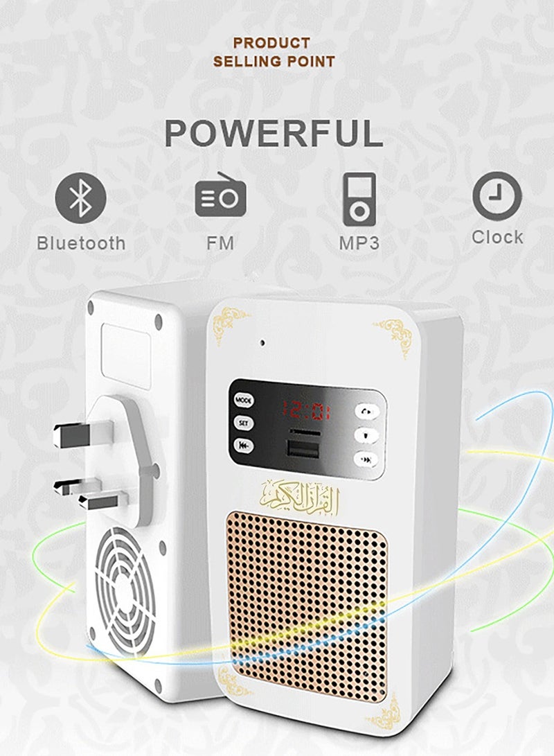 High Voice Quality Wall-Mounted Quran Speaker with Wireless Control with Translation LED light, Radio, Usb & SD Card Support Azan Speaker for Home, School - Image 4