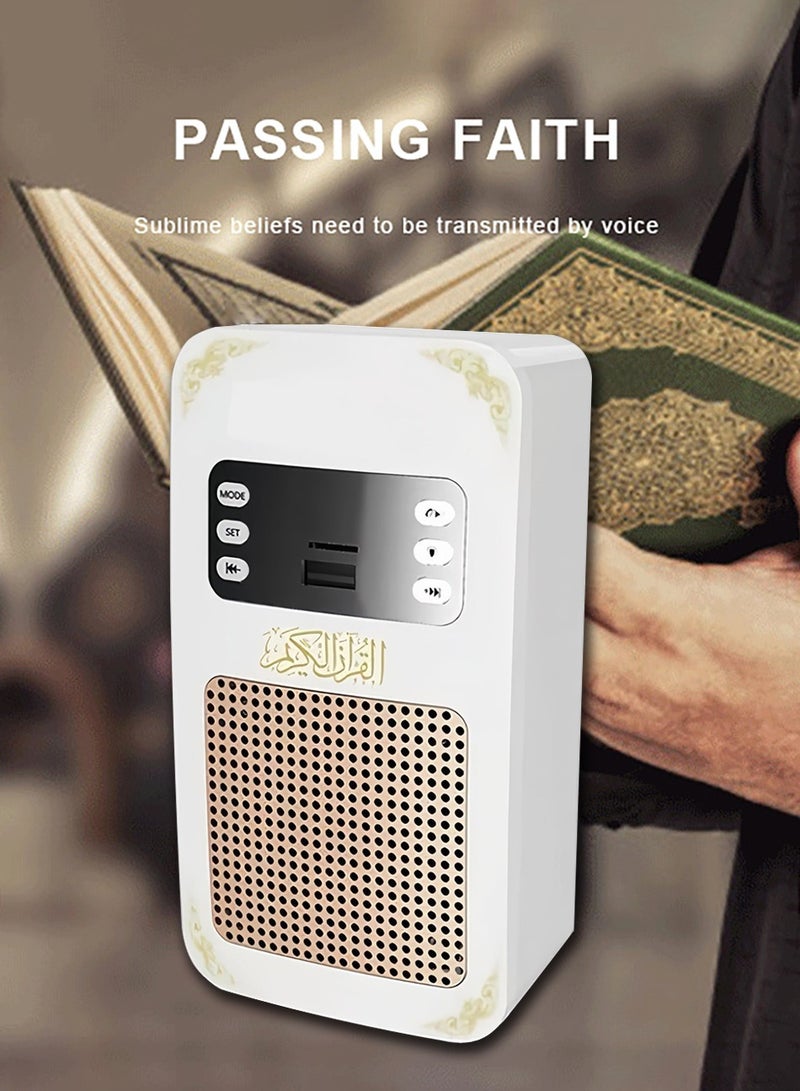 High Voice Quality Wall-Mounted Quran Speaker with Wireless Control with Translation LED light, Radio, Usb & SD Card Support Azan Speaker for Home, School - Image 5