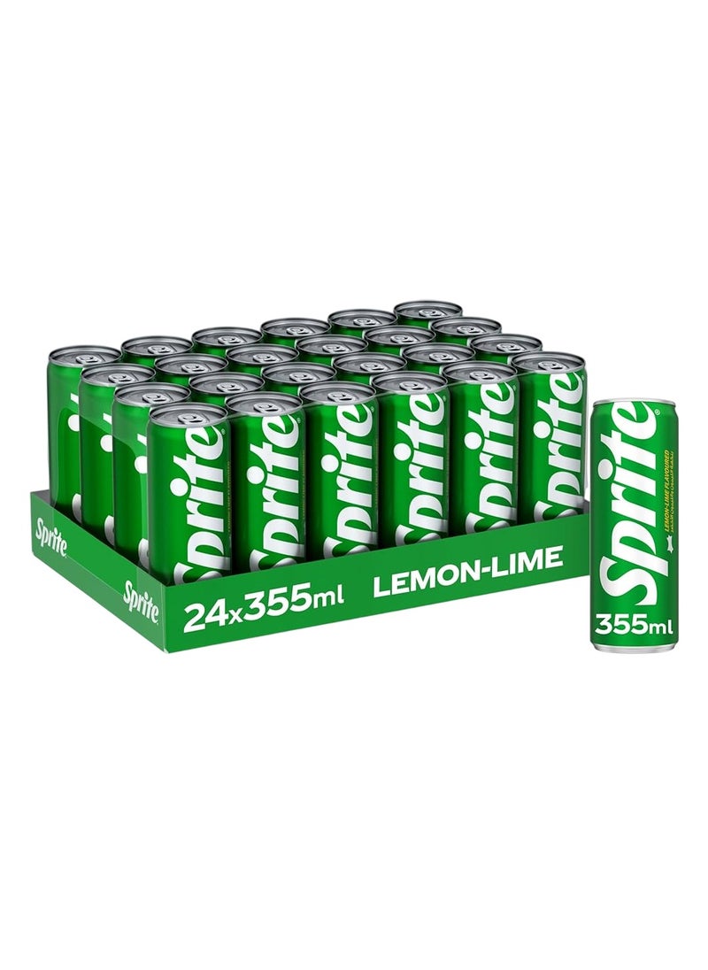Sprite Regular Carbonated Soft Drink Cans 24 x 355ml  - Image 1