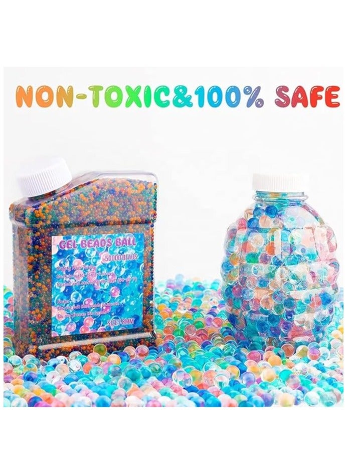 Water Beads, 20,000 Pieces of Water Balls, Non-Toxic and Biodegradable Water Beads, Coloured Gel Beads for Vase, Water Beads for Vase Filling, Wedding, Decoration, Plants and Home - Image 1