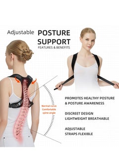 KASTWAVE Posture Corrector for Women and Men, Back Brace, Shoulder Brace for Posture, Adjustable Posture Corrector, Back Brace Posture Corrector, Back Pain Relief, Back Straightener, Upper Back Support  - Image 2
