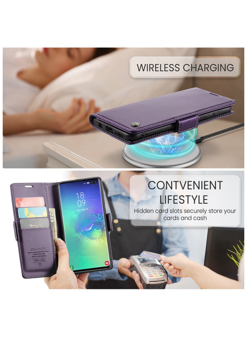 حافظة لهاتف سامسونج جالاكسي ايه 24 4 جي ، حافظة جلدية مغناطيسية مع حافظة لهاتف سامسونج جالاكسي ايهجي - Image 5