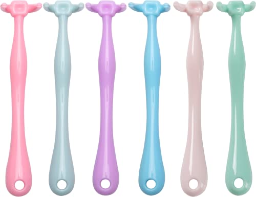 YaPoola Design Colorful Floss Holder Reusable Dental Floss Handle Adults and Kids NO-Waste Floss Picksfloas Holder Flosser (PinkBlueGreenYellowPurpleLightpink) - Image 1