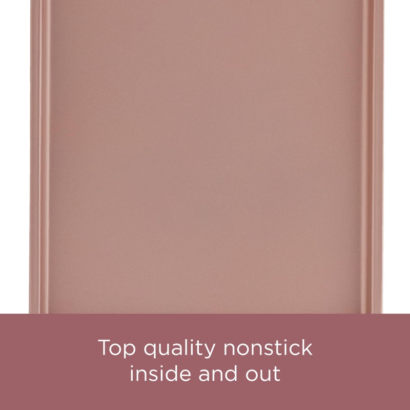 Farberware Baking Nonstick Cake Pan  Rectangle  9 Inch X 13 Inch  Red Rose Gold - Image 3