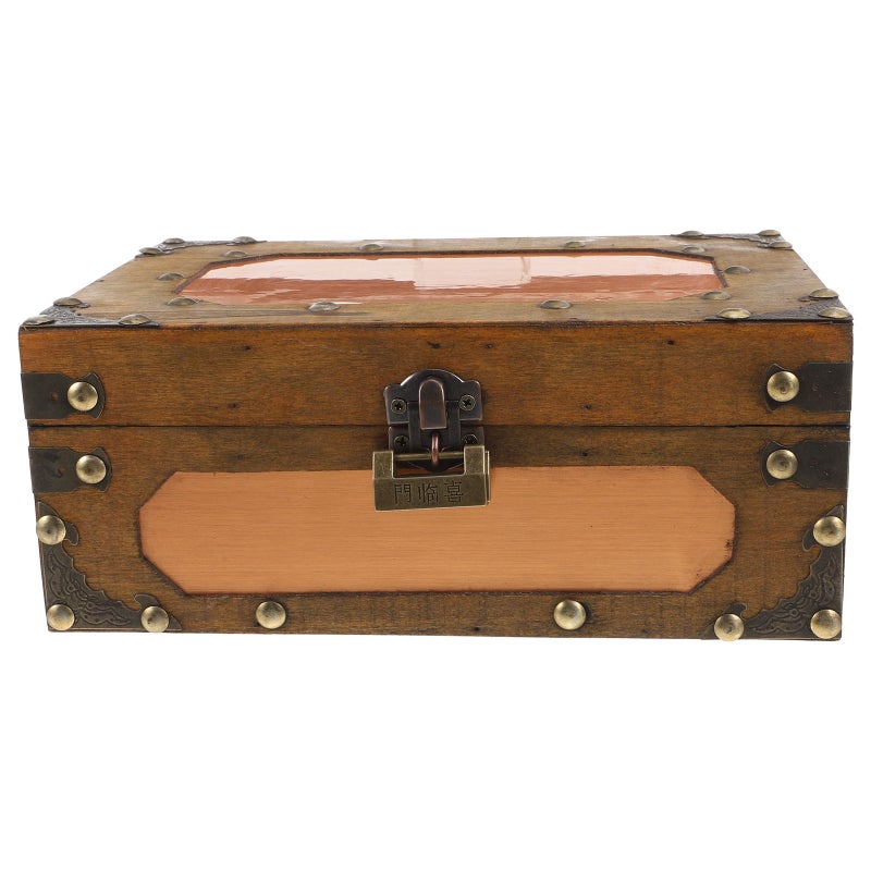 Antique Treasure Chest with Lock Vintage Style Keepsake Storage Box for Jewelry Decorative Wood Box for Home Decor Small Pirate Treasure Chest for Kids - Image 4