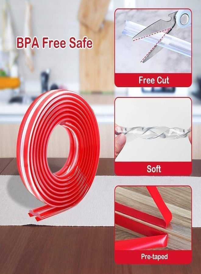 Trifecta Baby Proofing, Edge Protector Silicone, Soft Corner Protectors for Kids, Pre-Tape Adhesive Edge Guard for Kids Safety, Child Drawer Furniture Cabinet Bumper (15mmx15mm - 1 Meter) - Image 2