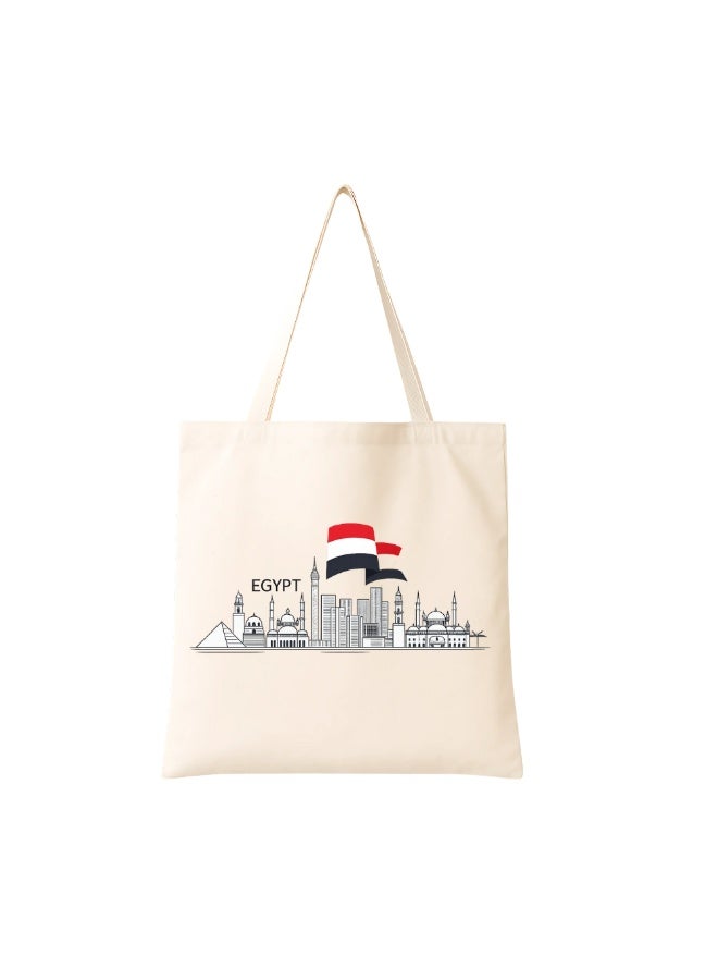 PRINTSHOP4ME Celebrate Egypt's National Day And Independence Day With This Canvas Tote Bag-Gift For Any Egyptian-Great Gift And Travel Companion-Perfect For Shopping And Everyday Use - Image 1