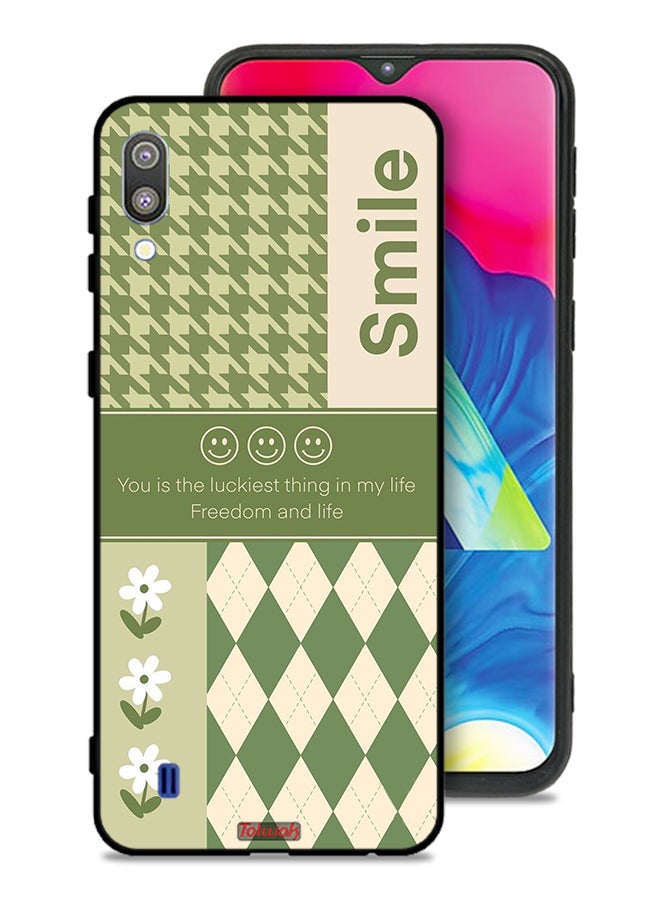 Tolwak Samsung Galaxy M10 Protective Case Cover Smile Is The Luckiest Thing In My Life - Image 1