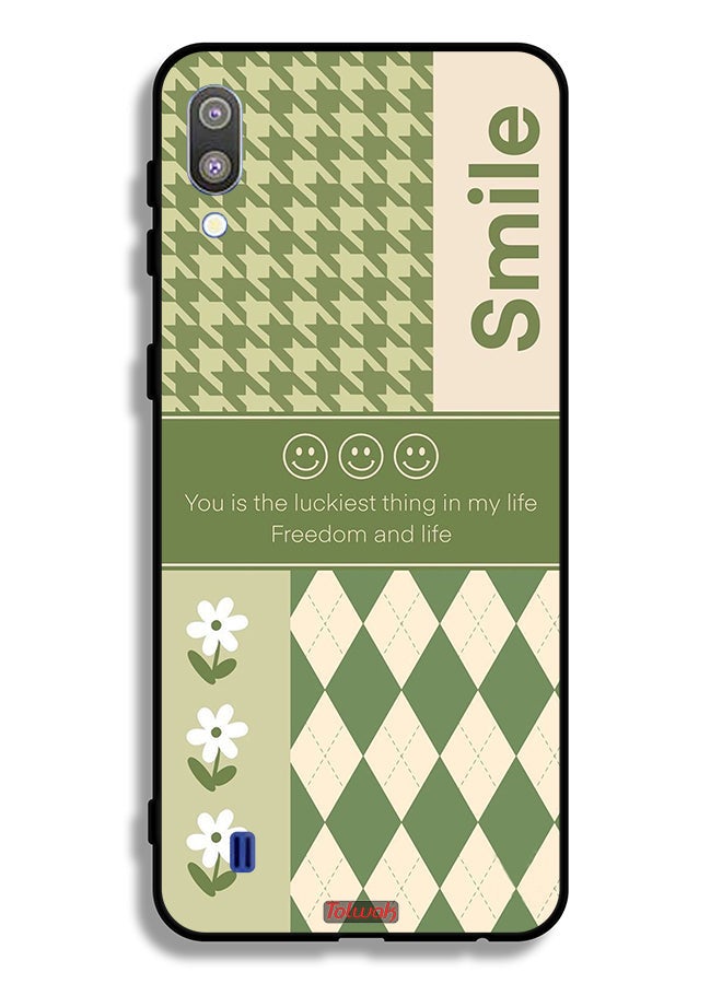 Tolwak Samsung Galaxy M10 Protective Case Cover Smile Is The Luckiest Thing In My Life - Image 2