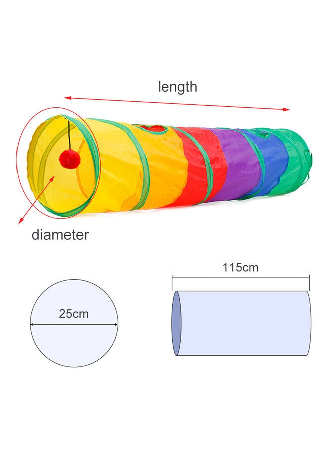 NIBEMINENT Collapsible Tunnel Road Cat Toy Multicolour - Image 3