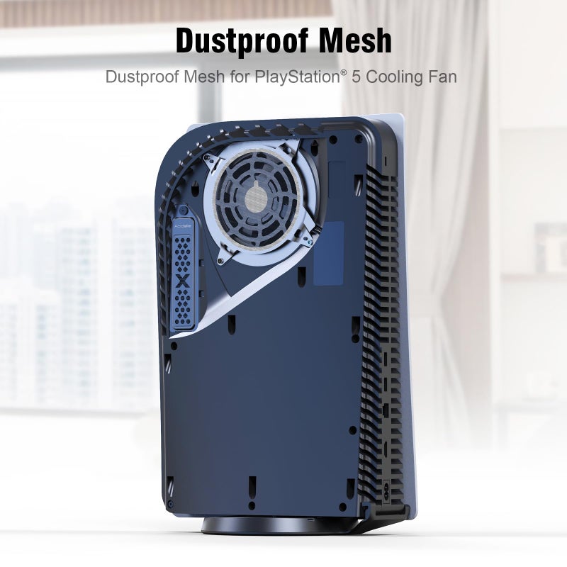 ACIDALIE PS5 Fan Dust Filter-with 4PCS Dust Cover,for PS5 pro, PS5 Slim, PS5 Legacy Models - Image 2