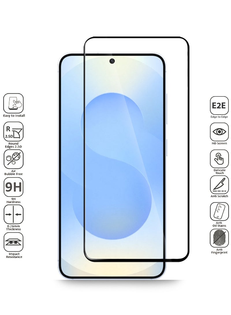 S-TOP حماية شاشة زجاجية مقسّاة HD بصلابة 10H تغطي كامل الشاشة لجهاز سامسونج جالاكسي S25 2025 - مضادة للخدوش، مضادة لبصمات الأصابع، وتقنية خالية من الفقاعات - Image 2