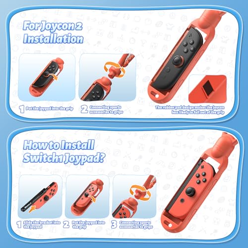 FASTSNAIL [Switch 1/2 Compatible] FASTSNAIL Sports Accessories Bundle for Nintendo Switch 2/Switch 1/OLED for Joy-con 2, Storage and Organizer Station for Switch Sports Games, Family Party Pack Kit for Joycon - Image 4