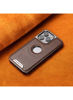 Generic High-grade Business Leather Suitable For IPhone16PRO Mobile Phone Case Leakage Label Magnetic Apple 15 Electroplating Anti-drop-Color:Dark Purple-Applicable Model:iPhone12  - Image 4
